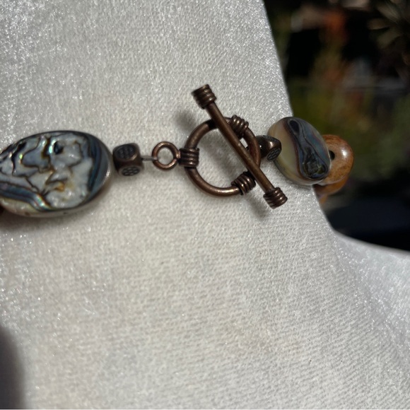 Statement Necklace Abalone Shell Beach Boho Pendant - Picture 9 of 14